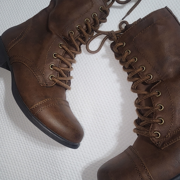 Mossimo Supply Co. Brown Combat Boots - Picture 6 of 7